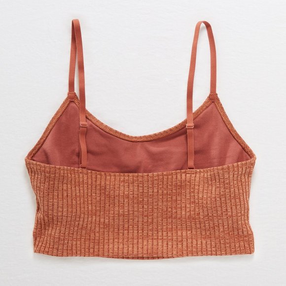 Aerie Chill Ribbed Longline Bralette Size Medium - Picture 3 of 10